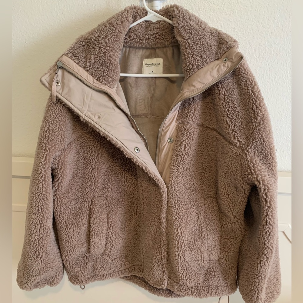 Abercrombie Sherpa Zip up/Button up Jacket